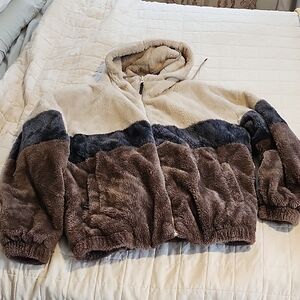 Men's Multicolor Faux Fur Jacket